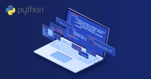 Python Logo on a stylized background